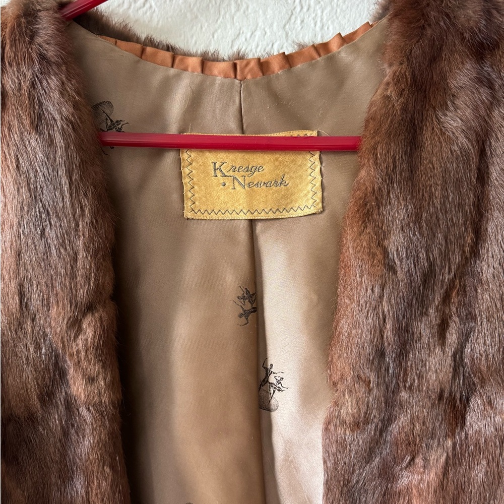 Women's Mink fur Brown shall
